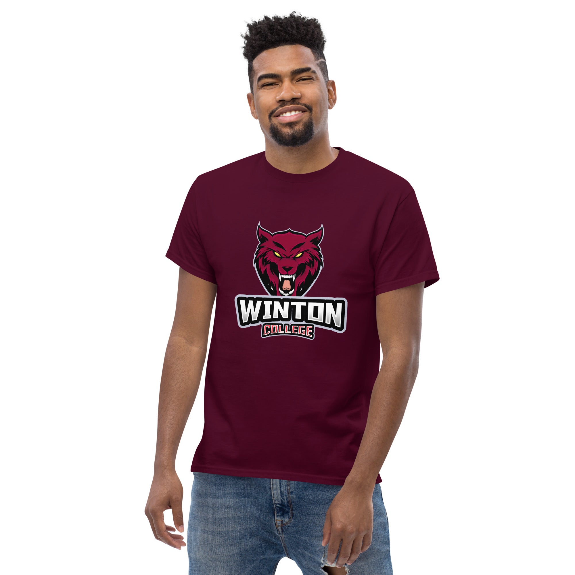 Winton College White Logo T-Shirt